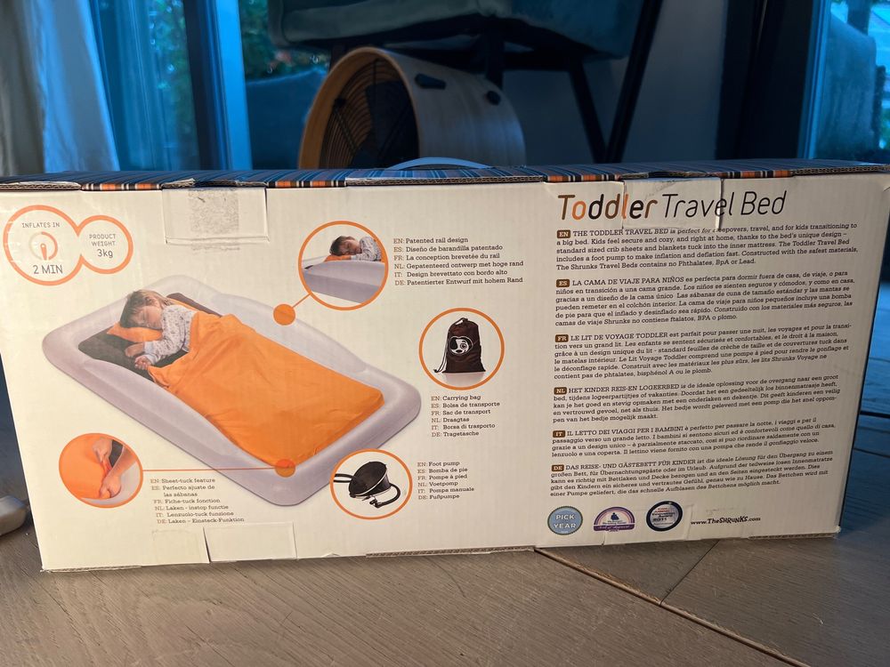 The Shrunks toddler travel bed w foot pump Kaufen auf Ricardo