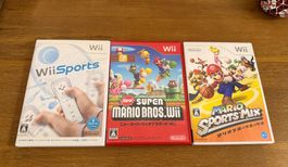 Nintendo Wii Spiele x 3 Mario und Sports Japan Version