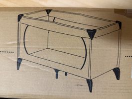 Lit bébé / parc avec matelas – comme neuf (beige)