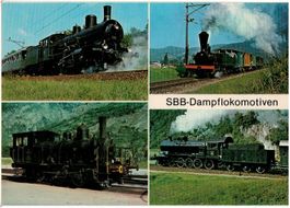 SBB Dampflokomotiven - Mehrbilderkarte