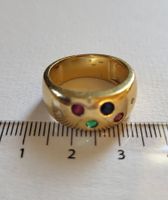 750 Gold CARL~BUCHERER Ring/Diamanten~Rubine~Saphir~Smaragd