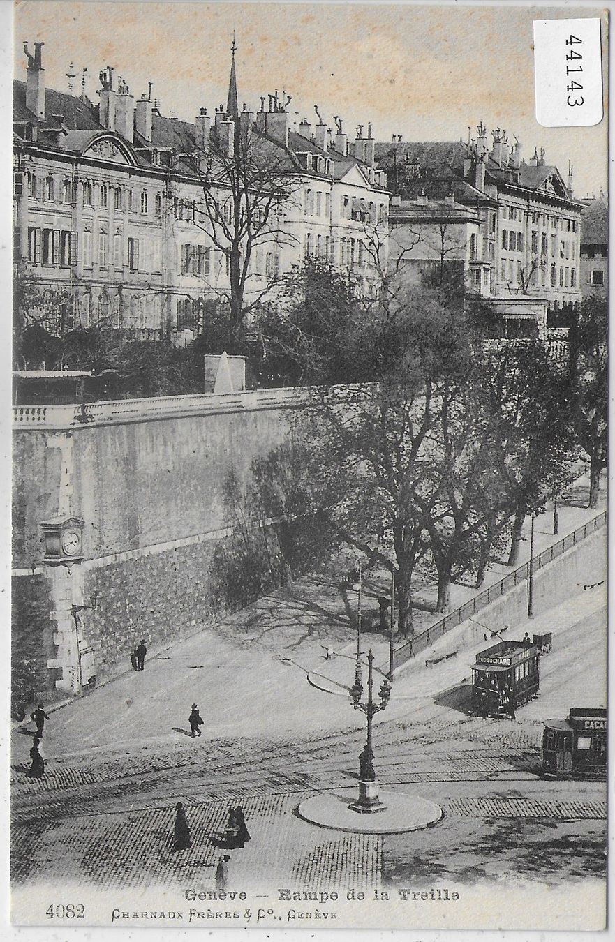 Ansichtskarten: Geneve - Rampe de la Treille - Charnaux freres – Gebraucht aus Ettingen von Kartenplanet