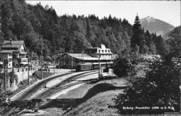 Brünig // Passhöhe Bahnhof 1951 Bahn // Eisenbahn Zug