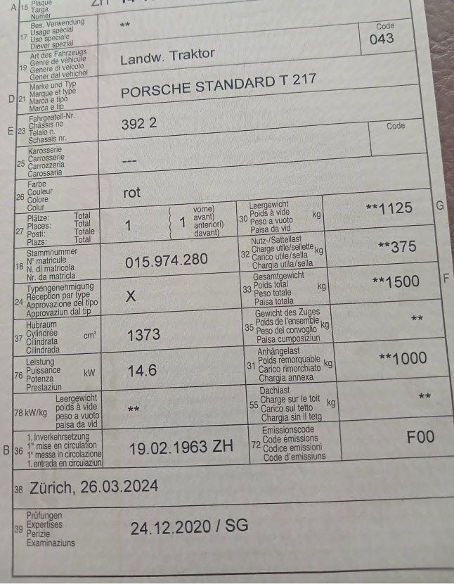 Trattori: Traktor Porsche Standard T 217 – Usato da Avers venduto da Reve 9