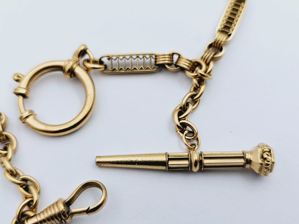 Antike Taschenuhrkette mit Schlüssel Taschenuhr Kette (Gebraucht