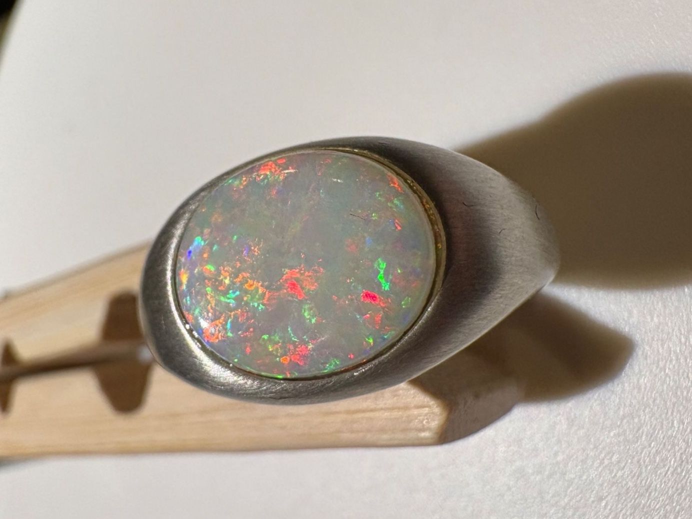 Anelli: Ring Australischer Crystal-Opal+Silber, variable Grösse – Nuovo (secondo la descrizione) da Wilen b. Wil venduto da Tschirio 5