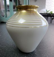 Fürstenberg Porzellan Vase 1188/7 mit goldenen Streifen