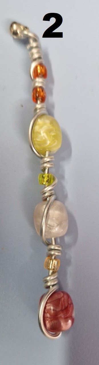 Portachiavi: Porte-clé alu argenté et perles UNIQUE – Nuovo e nell'imballaggio originale da St-Imier venduto da goodber 1