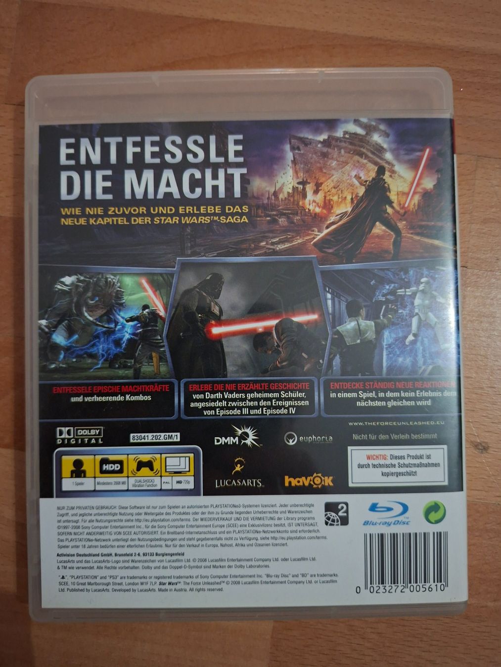 Giochi: Star Wars The Force Unleashed PS3 Spiel gebraucht – Usato da Zürich venduto da LordM1nus 1