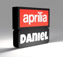 Lightbox lampe led Blanc et RGB Aprilia Personnalisable
