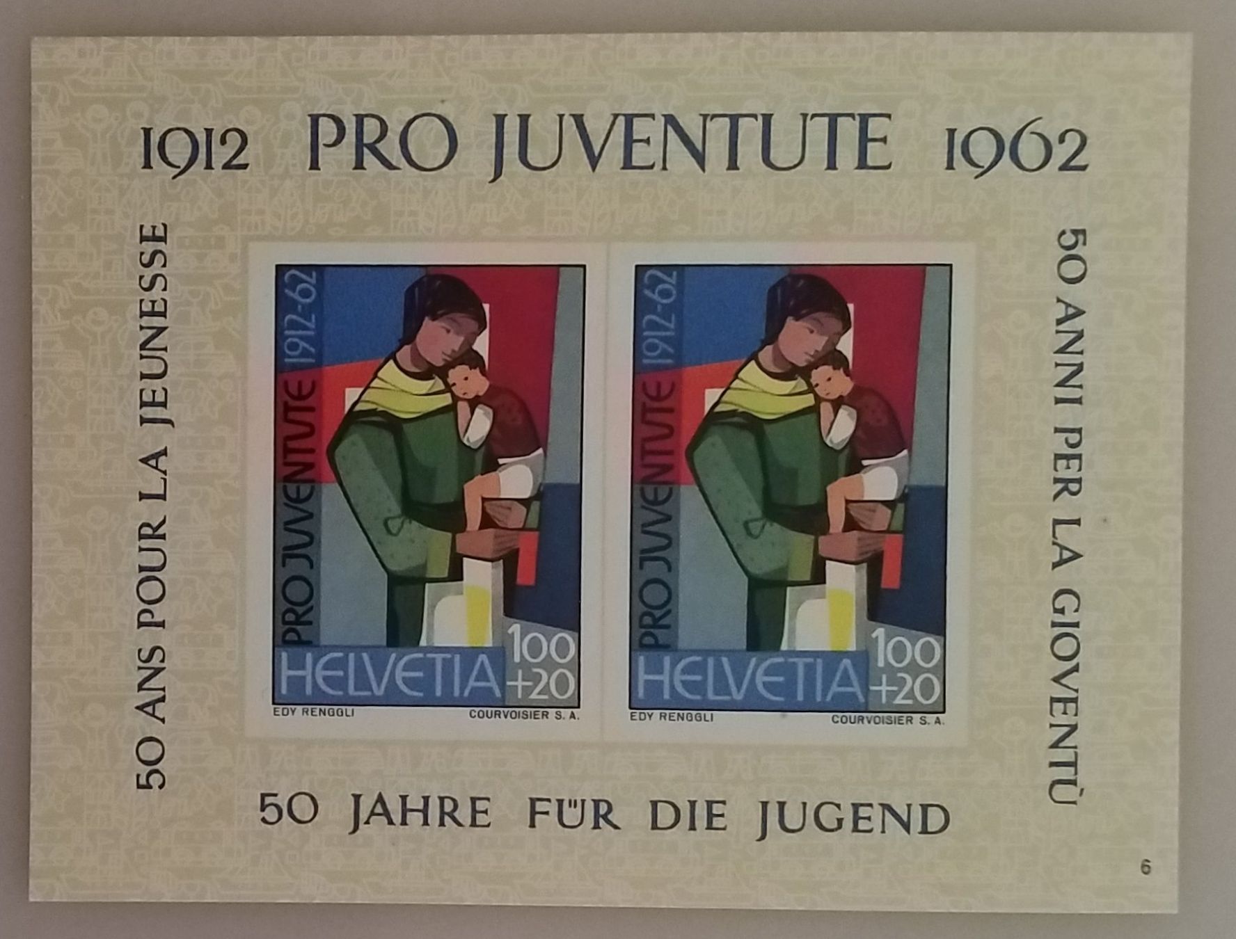 Tutti i francobolli: 1962, Pro Juventute Sonderblock postfrisch – Nuovo (secondo la descrizione) da Baden venduto da Eggi