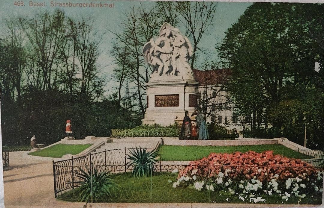 Cartoline postali: BASEL - Strassburgerdenkmal – Usato da Delémont venduto da Domdom1