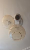 Suspension luminaire design verre doré 3 lampes 20/150 cm