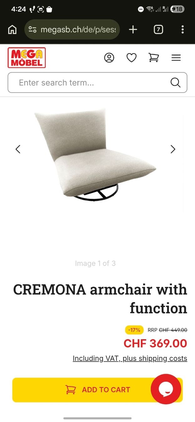 Sedie: Cream 360° Swivel Chair – Usato da Basel venduto da vin_xf9k 4
