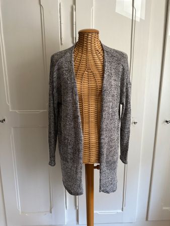 Strickjacke grau meliert S