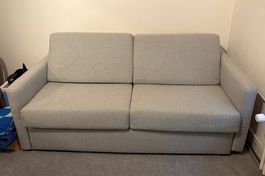Graues Bettsofa, gekauft bei Livique  185 cm