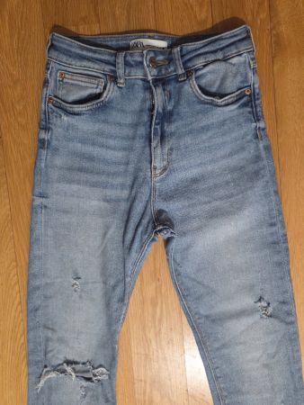 ZARA High Waist helle Jeans,Gr.36 mit Elastin