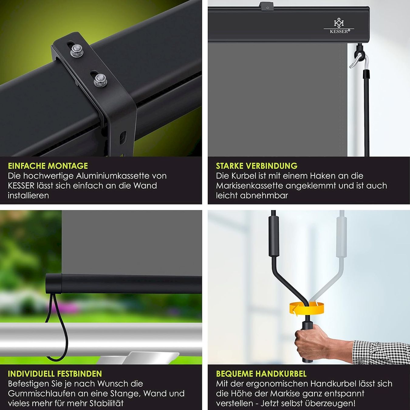 Markisen: Aussen-Senkrechtmarkise 160x250 grau – Neu und originalverpackt aus Bottighofen von zaap 2