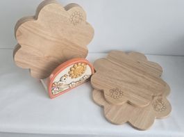 THUN  Keramikschneidebretthalter mit 4 Schneidebrettern, neu