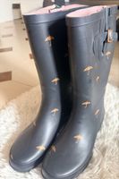 Gummistiefel schwarz mit Schirmmuster Grösse 39