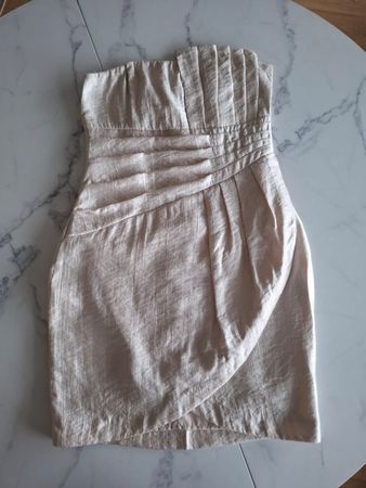 H&M Kleid, Goldig, Gr. 38
