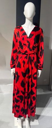 Sheego Kleid Gr. 23 Rot Schwarz Leo-Print Neu!