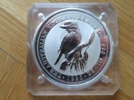 Silber Kookaburra Münze 1995 / 2 Unzen Australien