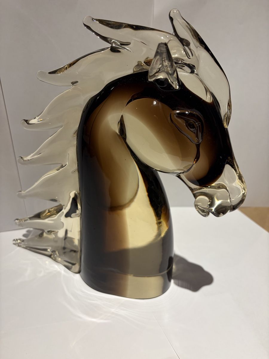 Sculture & Statue: Tête de Cheval en verre Murano – Usato da Echallens venduto da leo_dk2d