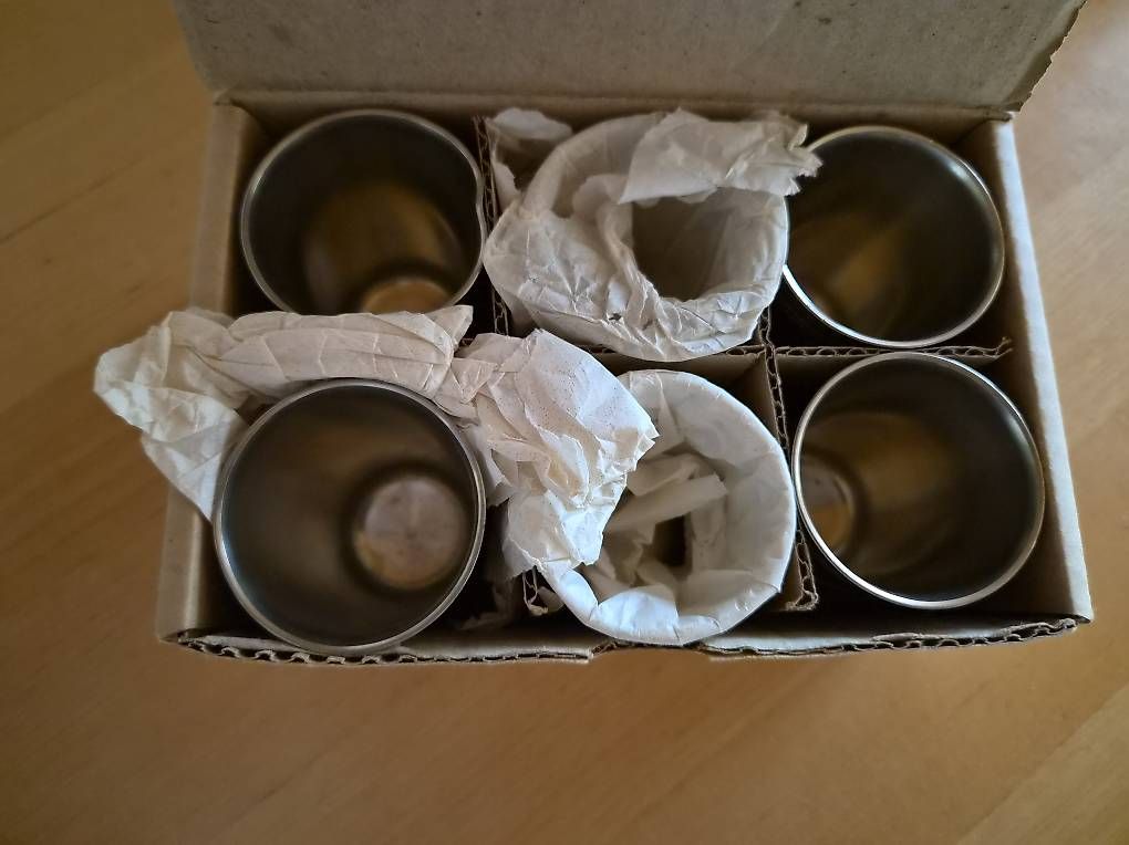 Sigg Bicchieri: 6 Zinnbecher Set – Nuovo (secondo la descrizione) da Au SG venduto da nme82
