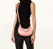 MCM Kleine Hobo-Schultertasche Tasche Canvas Rosa NEUWERTIG