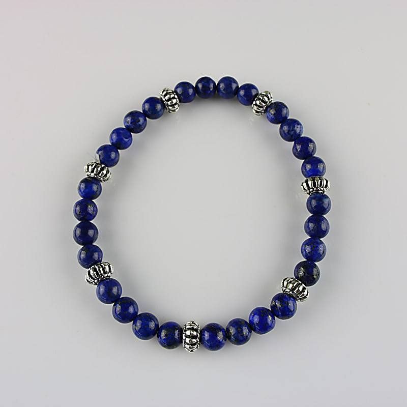 Armbänder & -reifen: Edelstein-Armband Lapis Lazuli - Ø 6 – Neu und originalverpackt aus Mauren von Yeelen
