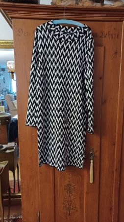 Strickkleid Bonita schwarz weiss gemustert gebraucht