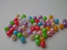 Perles RONDE mini nacré 4mm / 100pcs