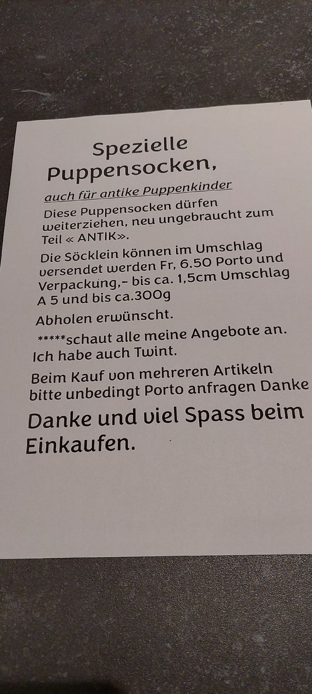 Puppen: 3Paar neue Puppensöckli – Neu (gemäss Beschreibung) aus Muri AG von nindo1 8