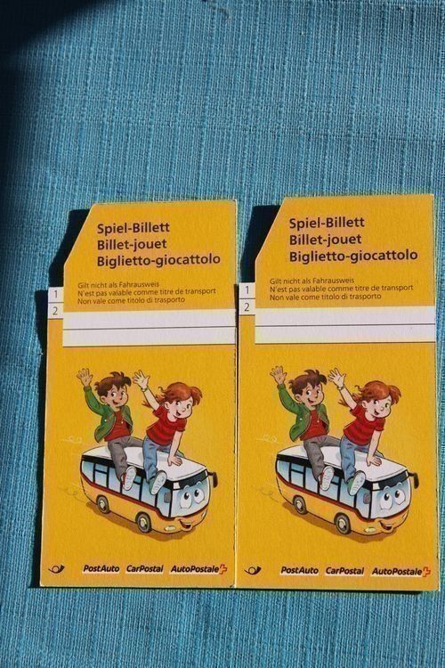 Biglietti: Billett, PostAuto Spiel-Billette, 2 Stk. CarPostal, Neu – Nuovo (secondo la descrizione) da Nesselnbach venduto da ubourson