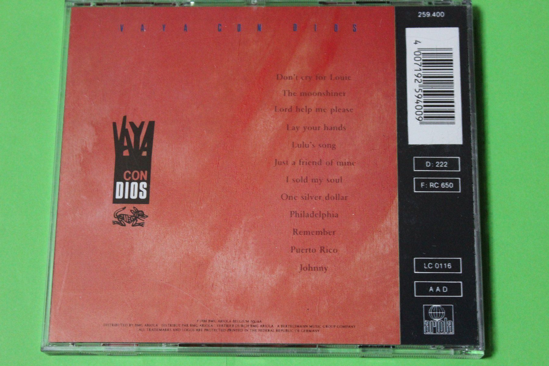 CD: VAYA CON DIOS - VAYA CON DIOS CD 1988 – Usato da Tübach venduto da JamesStone 3
