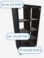Ikea Kallax Regal schwarz (2)