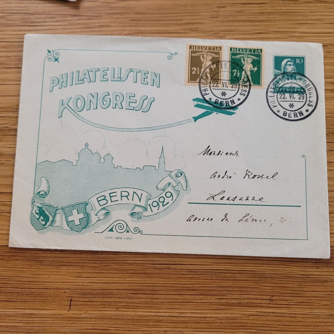 Tous les timbres: Luftpost Brief Lausanne Bern 1929 – D'occasion à Biel/Bienne par Destockweb