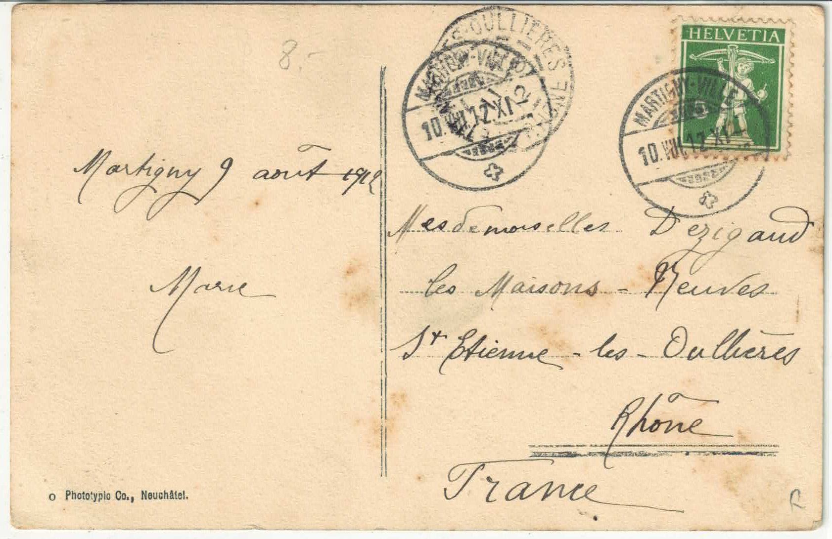 Cartoline postali: Gorges du Triege - Ligne Martigny-Chamonix – Usato da Ettingen venduto da Kartenplanet 1