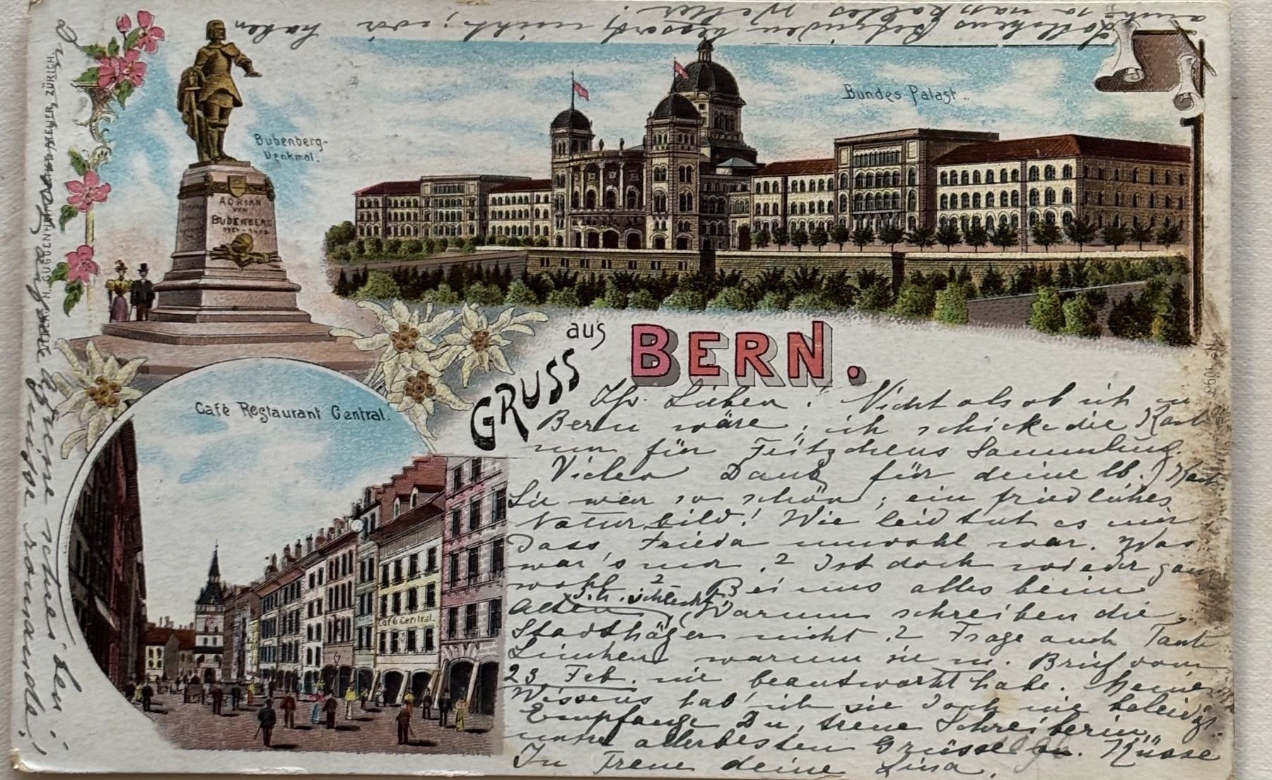 Cartoline postali: Gruss aus Bern, Litho – Usato da Frauenfeld venduto da Merk52