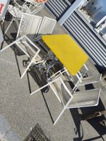 Spaghetti-Gartenstuhl-Set  6  1960’s, weisse Spaghe