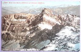 Blick vom Säntis (2504 m) auf Altmann (238 m)