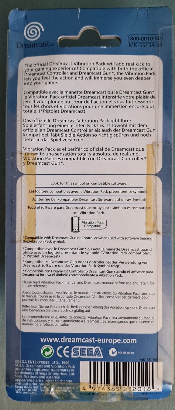 Controller: Dreamcast Vibration Pack - Neu, Originalverpackt & Selten! – Nuovo e nell'imballaggio originale da Pfäffikon ZH venduto da AnimOwO 1