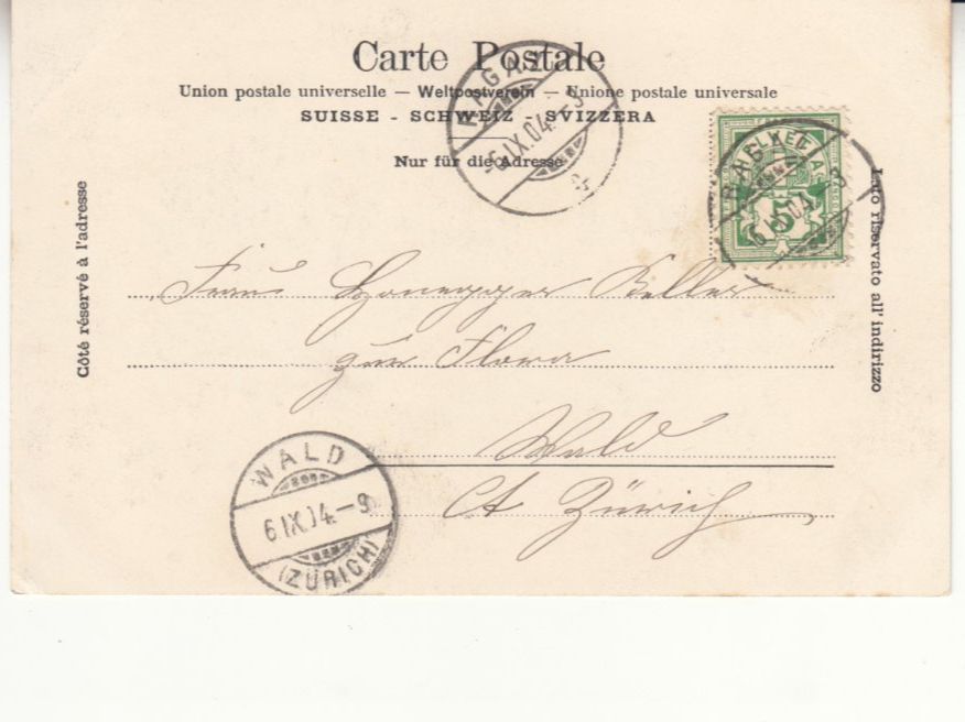 Ansichtskarten: Ragaz 1904 – Gebraucht aus Bürglen TG von StampGraf 1