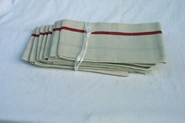 Set 8 Stk. Antike Leinen Geschirrtücher (98x50cm) unbenutzt