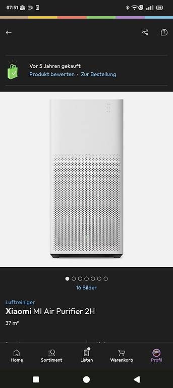 Purificatori d'aria: Xiaomi MI Air Purifier 2H – Usato da Schöftland venduto da Urs_Hunziker 2