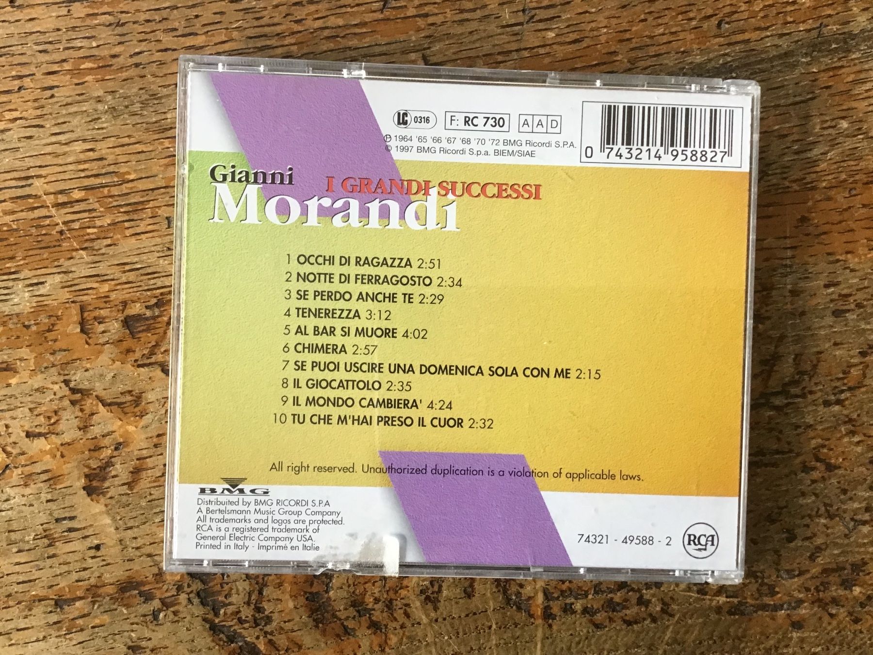 CDs: CD Gianni Morandi – Gebraucht aus Fully von Ruby97 2