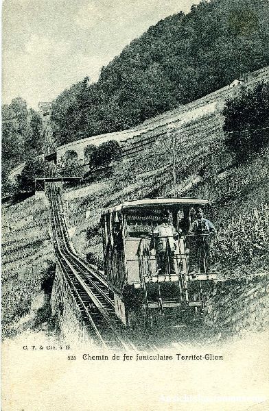 Cartoline postali: Territet-Glion -Chemin funiculaire c1900 – Usato da Emmenbrücke venduto da teestube