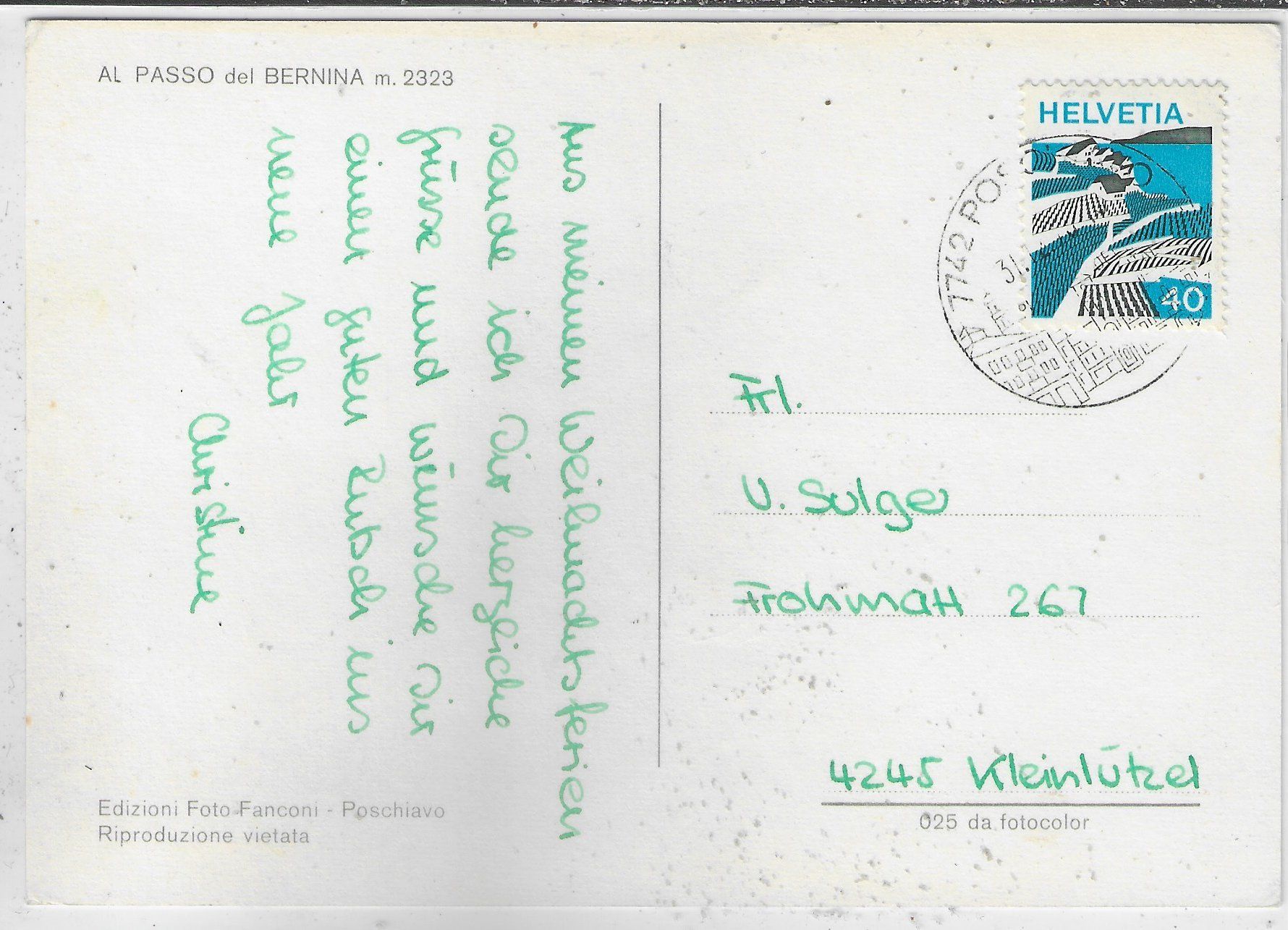Cartes postales: Bernina Pass im Winter – D'occasion à Ettingen par Kartenplanet 1