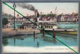 Luzern. Bahnhofquai. Dampfschiff 'Germania'.
